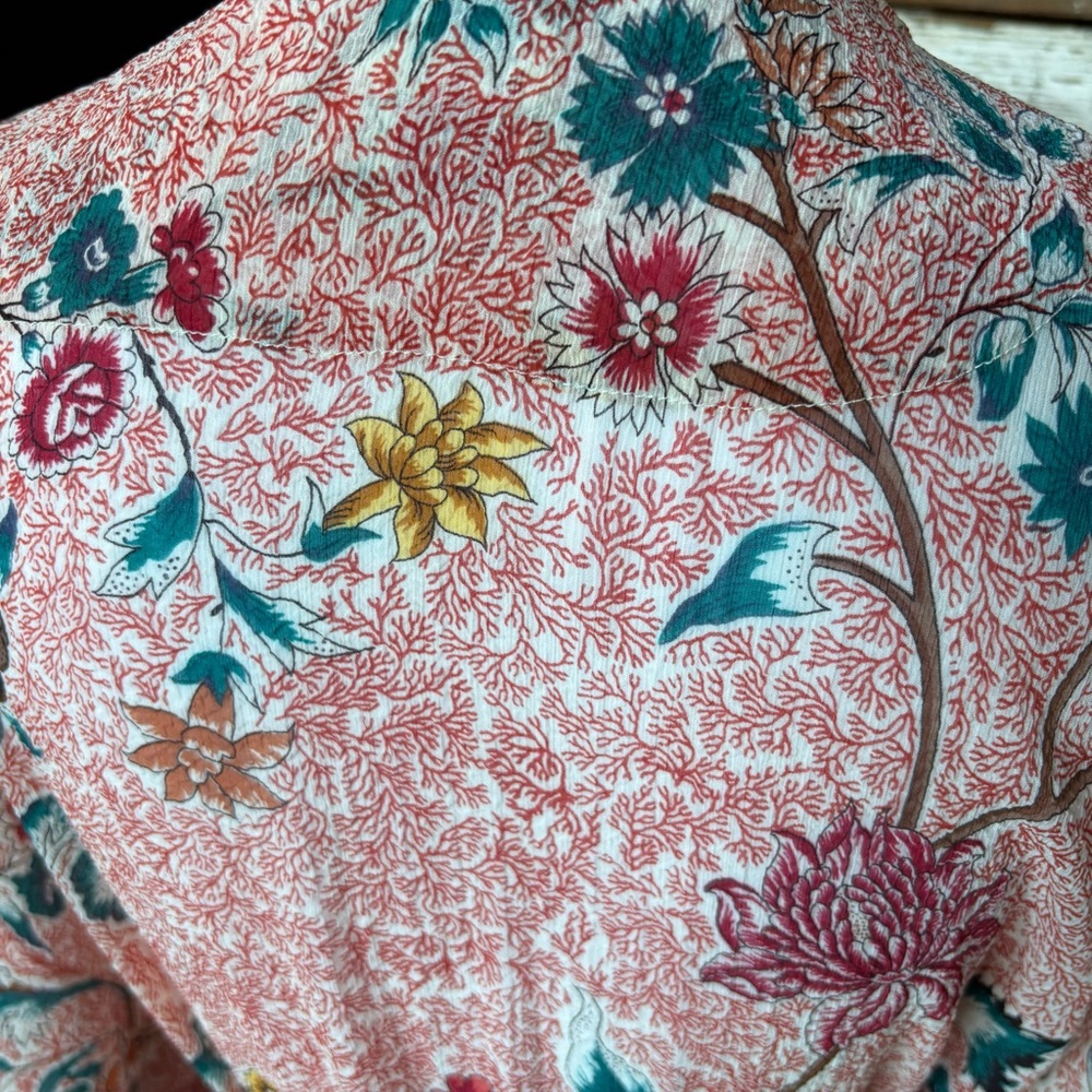 Maeve Floral Long Sleeve Kimono/Wrap Dress Size XL - Picture 6 of 6